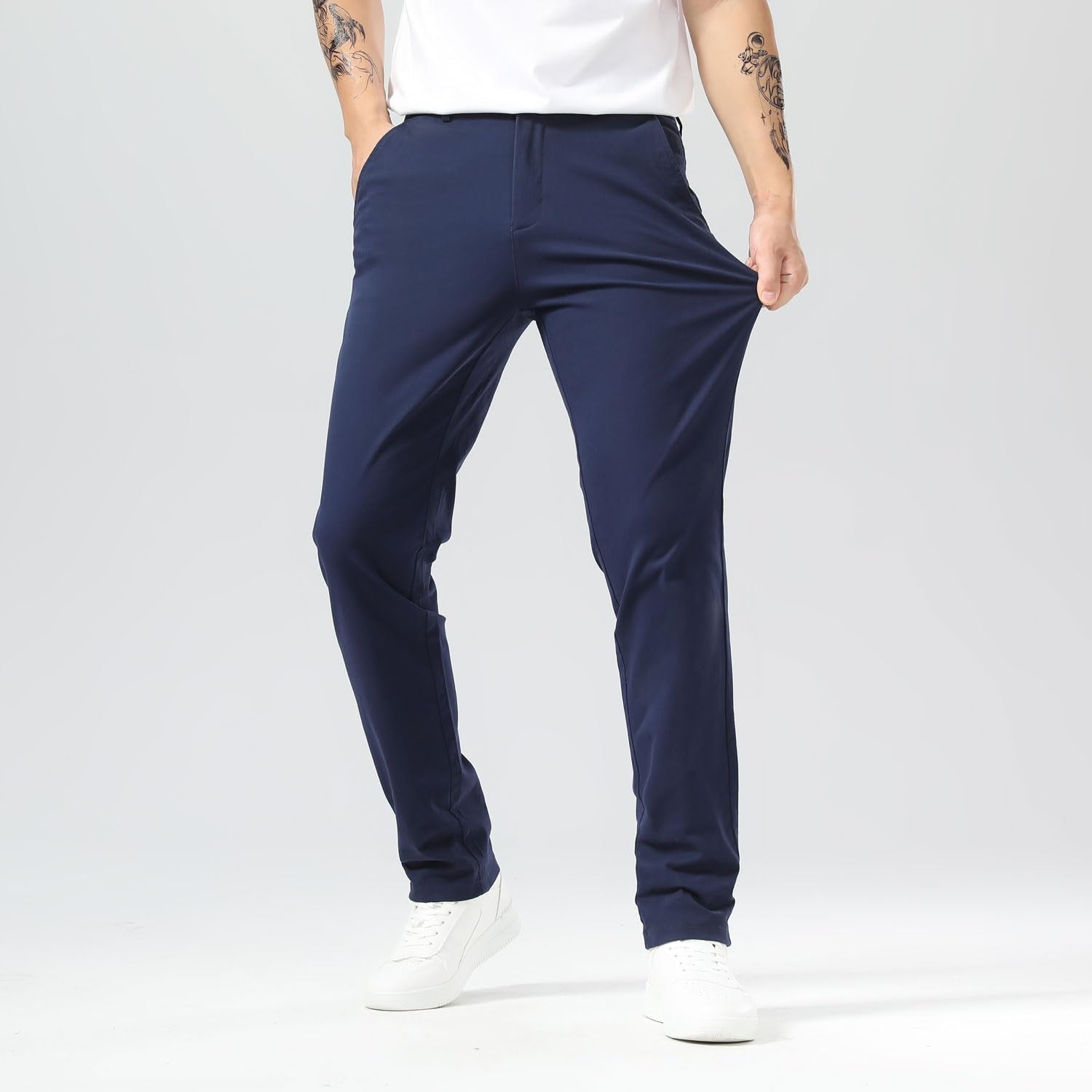 Men’S Slim Fit Khaki Pants Men’S Tapered Chino Pants