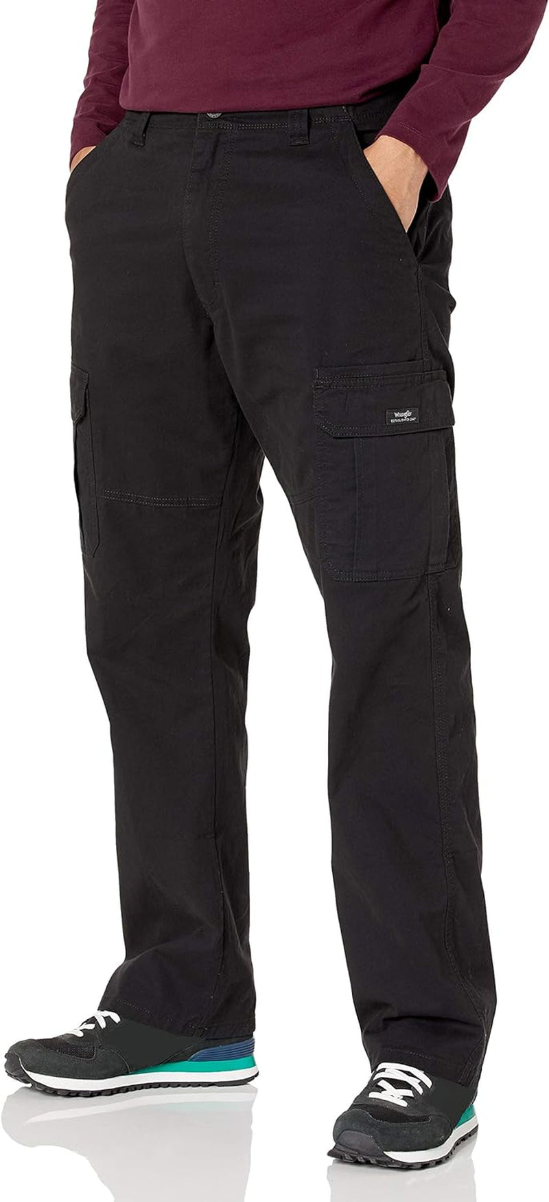 Authentics Men'S Relaxed Fit Stretch Cargo Pant, Black, 34W X 30L