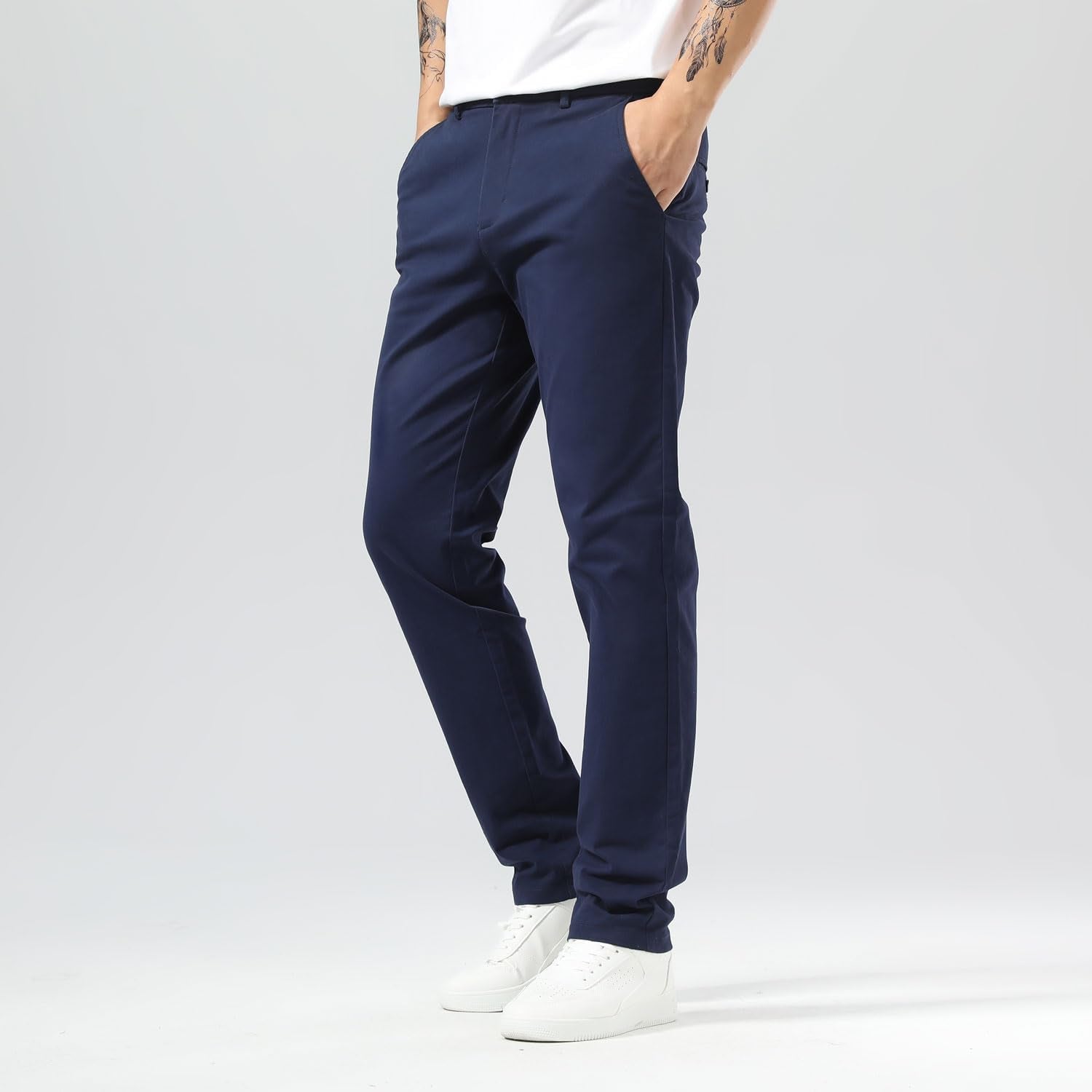 Men’S Slim Fit Khaki Pants Men’S Tapered Chino Pants