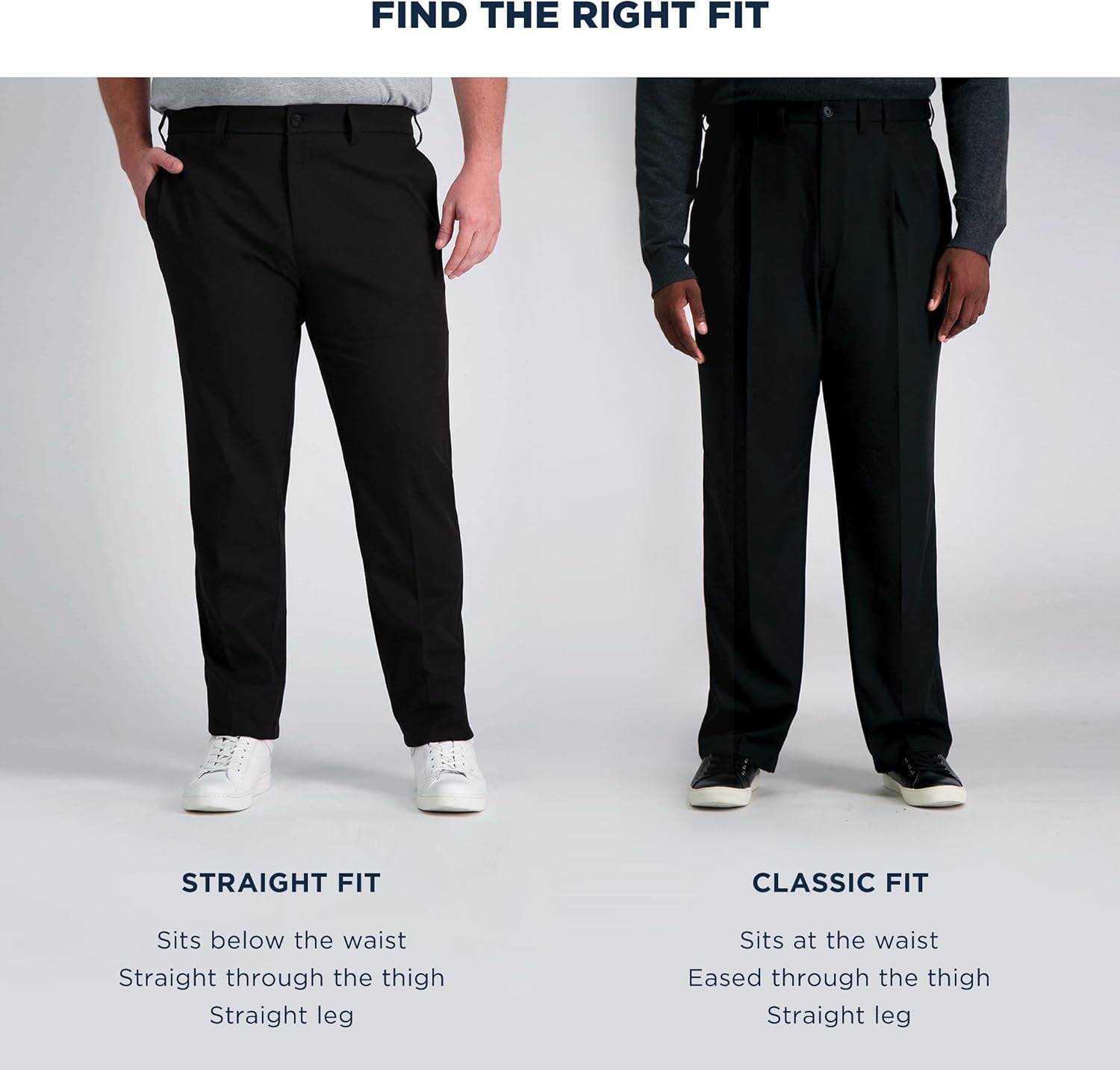 Men'S Work to Weekend Classic Fit Flat Front & Pleat Regular and Big and Tall Sizes