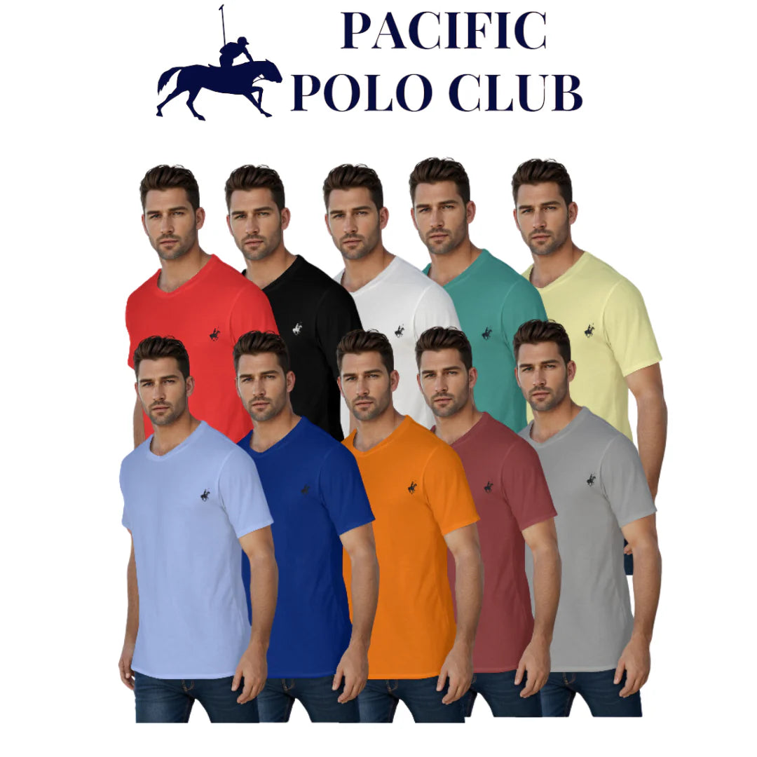 Men'S 100% Cotton Short Sleeve Polo T-Shirts - Assorted Colors