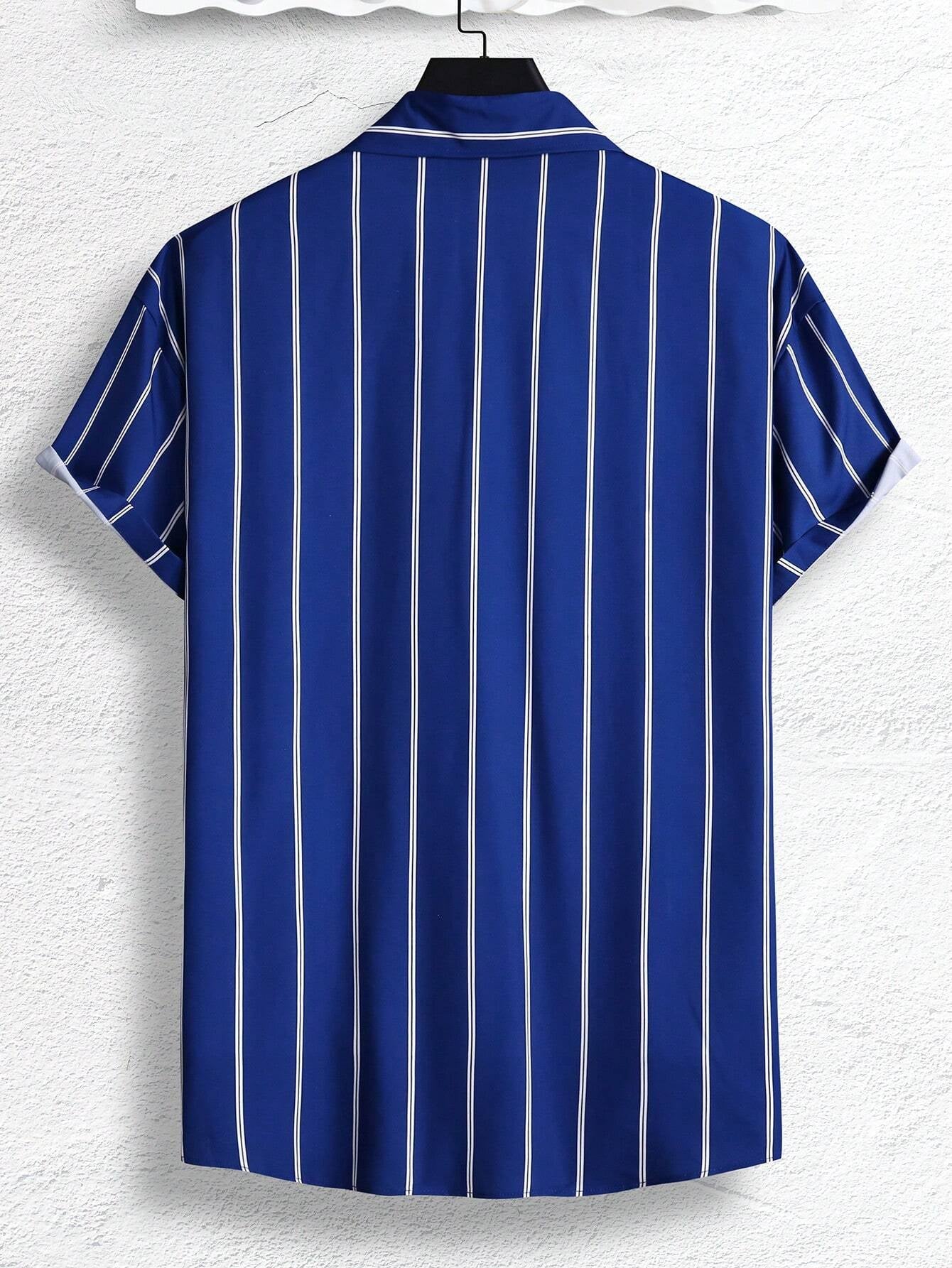 Manfinity Homme Men Striped Print Shirt without Tee