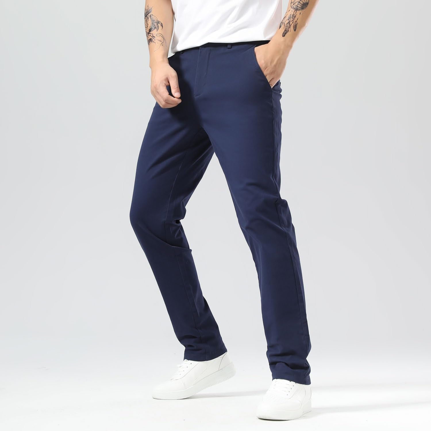 Men’S Slim Fit Khaki Pants Men’S Tapered Chino Pants