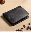 Men'S Wallets RFID Genuine Leather Trifold Wallets for Men with ID Window and Credit Card Holder